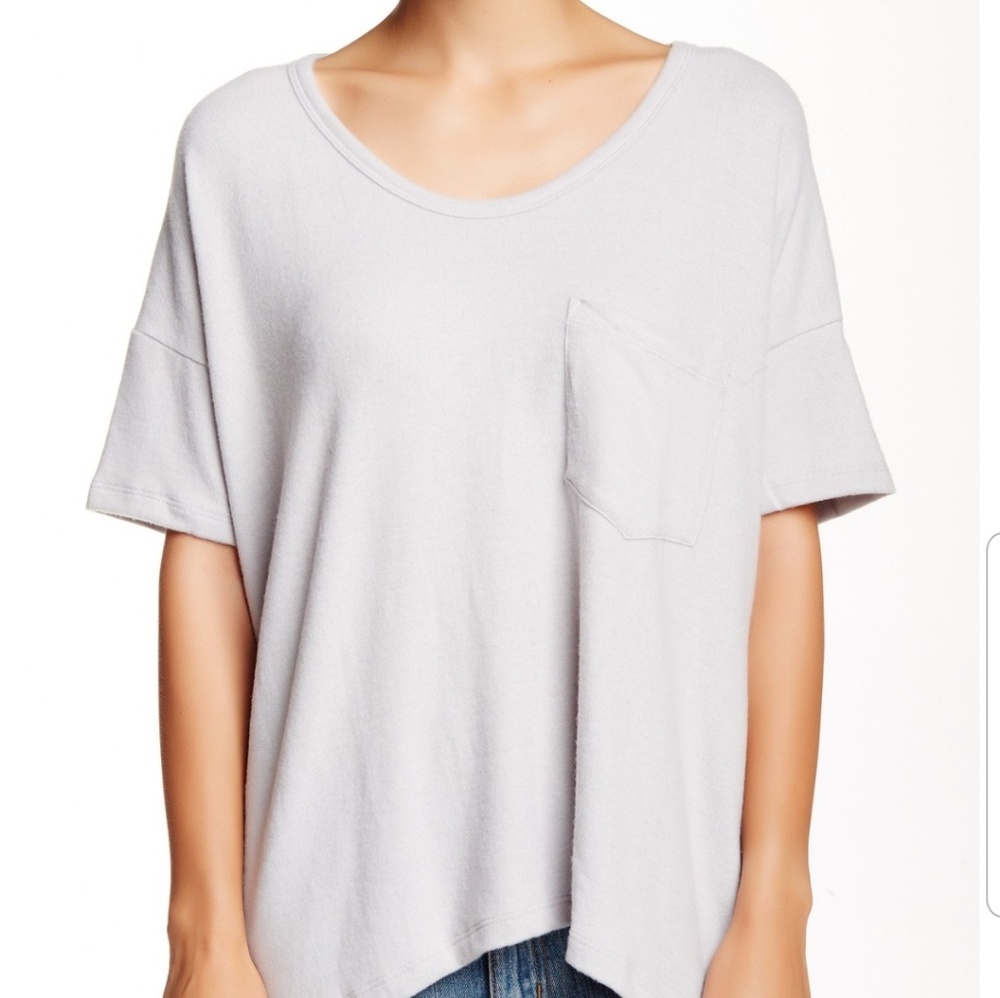 Boxy grey pocket tee
